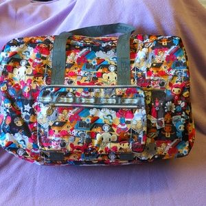 Tokidoki LeSportsac foldable travel duffel bag